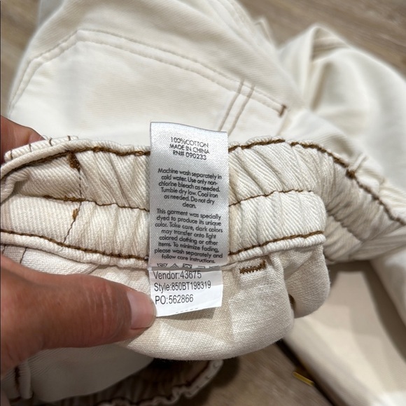 PacSun Size M Cream Cargo Pants Relaxed Fit Baggy - Picture 10 of 10